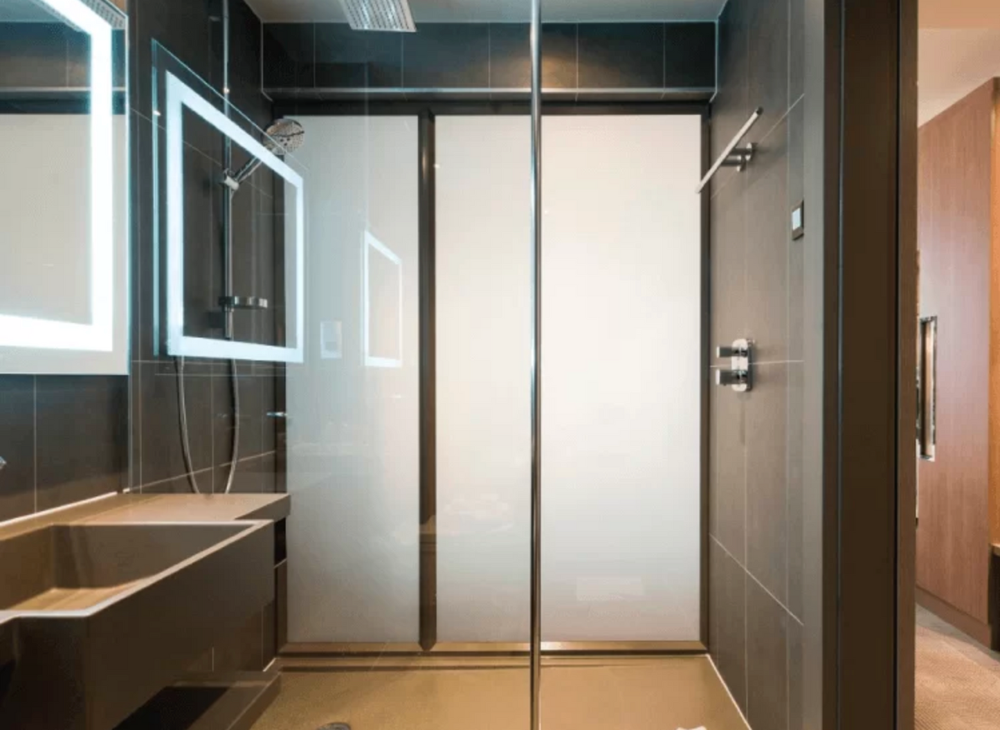 SmartGlass Shower Cabin